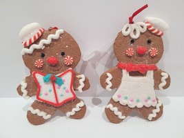 Christmas Gingerbread Man Boy Girl Couple Peppermint Cookie Candy Ornaments  - £17.30 GBP