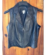 Vintage Women’s Large Wilson’s Black Leather 90s Y2K Vest - $1,254.26 MXN
