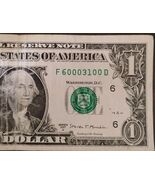 One Dollar $1 Special Repeater Serial Num 5) &quot;0s&quot; F60003100D - 2017A  FR... - $856.09 MXN