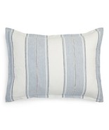 Ralph Lauren Oakview Striped Pillow Sham White Cloud Blue Standard 20&quot; x... - $110.55 CAD