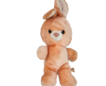 11&quot; VINTAGE ANIMAL FAIR ORANGE BUNNY RABBIT HEART EARS STUFFED ANIMAL PLUSH - $37.05