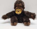 Vintage 1983 Dakin Baby Gorilla Monkey Plush With Yellow Pacifier - $12.77