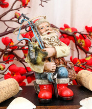 Santa Claus With Fishing Pole And Tackle Box Christmas Tree Hanging Orna... - $19.99