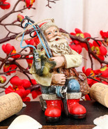 Santa Claus With Fishing Pole And Tackle Box Christmas Tree Hanging Orna... - $27.22 CAD