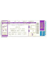 2002 NSYNC full Concert Ticket 3/14/02 Celebrity Tour - £56.42 GBP