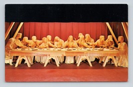 The Last Supper Museum of Wood Carving Spooner Wisconsin UNP Chrome Postcard  P5 - £3.92 GBP