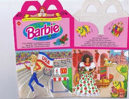 ORIGINAL Vintage 1996 McDonald&#39;s Barbie Olympic Dolls of World Happy Mea... - $9.89