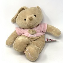 FAO Schwarz Lullaby Bear Crib Plush Toys R Us 2010 12&quot; Musical Pull Toy Pink - £18.96 GBP