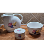 VTG LOT OF KNOWLES UTILITY WARE FRUIT PITCHER SUGAR BOWL &amp; SHERBET BOWL - $470.24 MXN