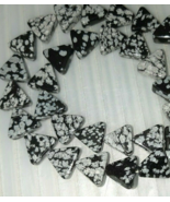13mm Snowflake Obsidian Triangle Beads (10) TEN Beautiful Beads! - $55.97 MXN