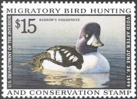 RW65, Barrow&#39;s Goldeneye Federal DUCK Stamp VF NH - Stuart Katz - £20.00 GBP