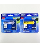 Brother P-Touch 3/4&quot; TZE-141 Black Print Clear Tape &amp; TZE-641 Yellow Tap... - $24.74