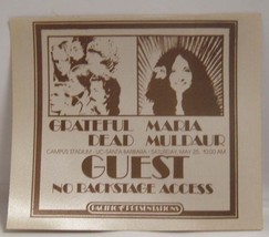 GRATEFUL DEAD / JERRY GARCIA - VINTAGE ORIGINAL 1970&#39;s CLOTH BACKSTAGE PASS - £19.66 GBP