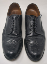 Alden Black Leather Oxford Wingtip 645 Brogue mens US size9.5 A/C USA Made - £81.84 GBP