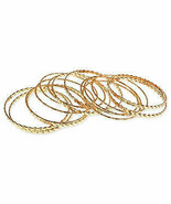 Style and Co Gold-Tone 15-PC. Set Woven and Textured Bangle Bracelets - $15.00