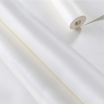 Baoz Pearl White Wallpaper 20.8&quot;X374&quot; Non-Woven Film Stick Paper Modern, 6Pcs - £25.57 GBP