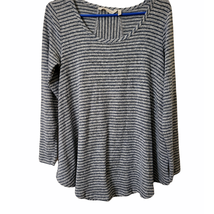 Women&#39;s Soft Surroundings Blue Striped Oversized Sweater-Small - £11.67 GBP