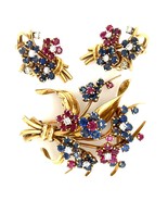 Trabert, Hoeffer, Und Mauboussin 18k Gold Diamant Edelstein Schmuck Set - $11,312.35