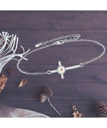 Sterling Silver Cross Bracelet For Women 7 inch plus 2 inch Extender - $131.83 CAD