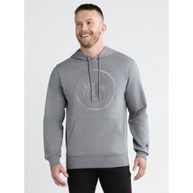 Spider Man Men&#39;s Embroidered Hoodie, Size 3XL (54/56) Color Charcoal - $22.76