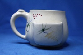Ceramic Tea cup with Tea Bag Holder Crackle Glaze Pottery by Levins - £1.60 GBP