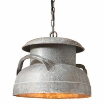 Milk Can Pendant Light in weathered zinc finish - £120.05 GBP