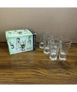 Circleware Monarch 6 Piece Set 2 oz. Shot Glasses Barware Made in Italy - $22.65