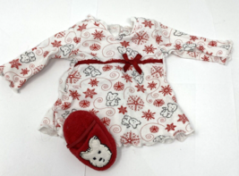American Girl Doll Bitty Baby Pajama Top Snowflakes and ONE Slipper  Whi... - $12.34