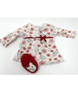American Girl Doll Bitty Baby Pajama Top Snowflakes and ONE Slipper  Whi... - $12.34