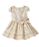 Disney Store Mickey Mouse Shimmer Gold Holiday Christmas Dress for Girls... - £33.10 GBP