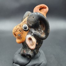 Gran colgante de cuentas de cabeza de oveja de vidrio de mosaico antiguo... - $1,324.64 MXN