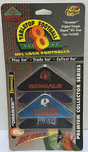 VTG NIP Tabletop Football 8 NFL Logo Chromium Bengals Colts Oilers Panthers - $51.47