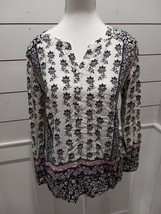 Loft Long Sleeve Floral Rayon Top Shirt Women Size Small - £7.85 GBP