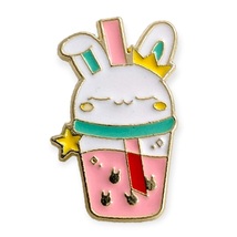 Bunny Rabbit Boba Tea Enamel Pin - £6.99 GBP