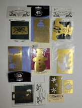 Lot of 9 Lasting Impressions &amp; Asstd Christmas Brass Stencils Embossing ... - £23.73 GBP