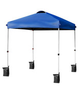 6.6?  x 6.6 Feet Outdoor Pop Up Camping Canopy Tent with Roller Bag-Blue... - €125,58 EUR