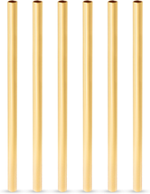 Viski Stainless Steel Cocktail Straws with Gold Finish, Eco-Friendly Reusable Sh - £15.73 GBP