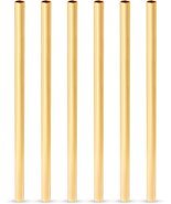 Viski Stainless Steel Cocktail Straws with Gold Finish, Eco-Friendly Reu... - £15.40 GBP