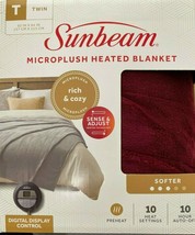 Sunbeam - 2152738 - Electric Heated Overblanket - Garnet - Twin Size - $69.95