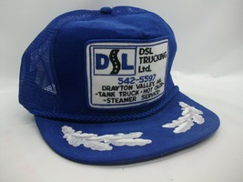 DSL Trucking Patch Hat Vintage Blue Scrambled Eggs Snapback Trucker Cap - £24.83 GBP