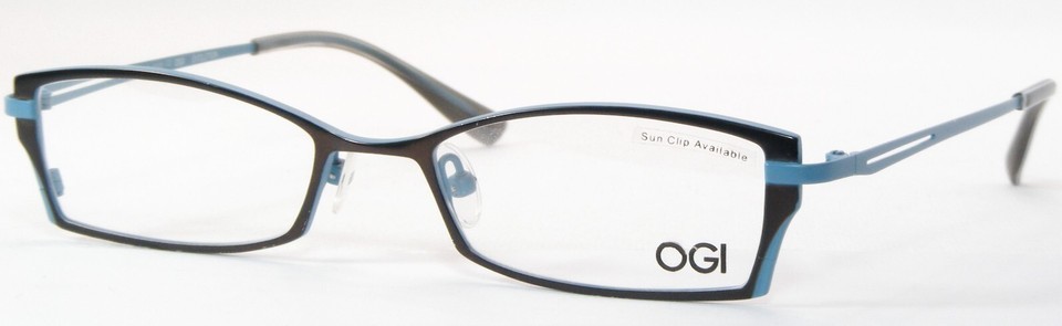 Ogi EVOLUTION Titanium 5218 GUNMETAL /AQUA BLUE EYEGLASSES 50-18-138mm (... - $56.91