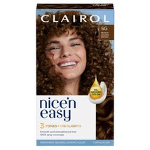 Clairol Nice&#39;n Easy Permanent Hair Dye, 5G Medium Golden Brown Hair Color, Pack - £9.66 GBP