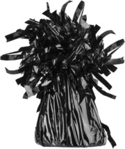 x12 Pack - Metallic BLACK tassel foil Balloon Weight Balloon Bouquet Wedding - £19.42 GBP