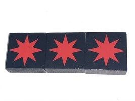 Qwirkle Replacement OEM 3 Red Starburst Tiles Complete Set - $8.81