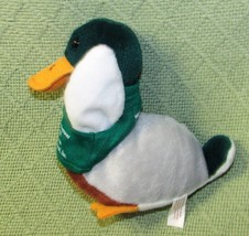 Vintage Mallard Duck B EAN Bag Plush Logo Bear 1999 Pharma Promo Mascot Plush 6&quot; - £7.13 GBP