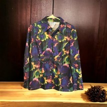 Suits Galore VTG 60&#39;S Women’s Small Vivid Floral Blazer Gemstone Buttons... - £24.49 GBP