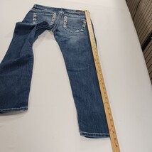 Daytrip Aries DBK514 Women's Blue Stretch Denim Low Rise Cropped Jeans (27×25) image 10