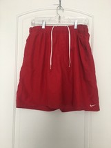 Nike Men&#39;s Swim/Active Wear Shorts Drawstring Elastic Waist Size XL Red - $44.55