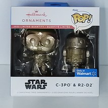 Hallmark Ornaments Funko POP! 2022 Star Wars C-3PO and R2-D2 Chase Gold - £14.78 GBP