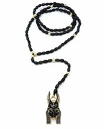 [Icemond] Anubis Wooden Bead Rosary Necklace - $361.56 MXN